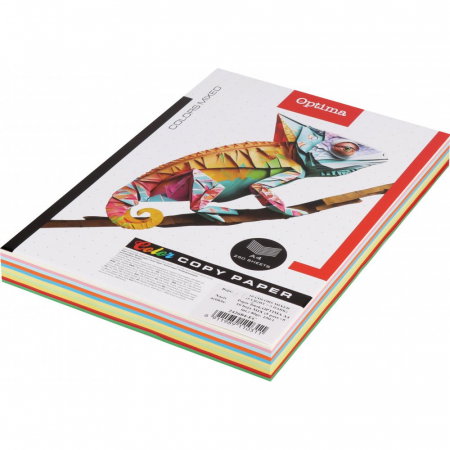 Hartie si carton colorate - EU HARTIE COLOR A4 80GR/M2 250/SET 10 CULORI ASORTATE 130096