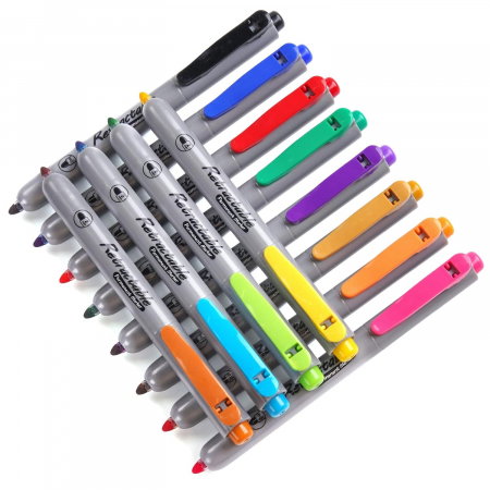 EU MARKER PERMANENT RETRACTABIL WRITECH VF.ROTUND 2MM ALBASTRU 260016/260065 [2]