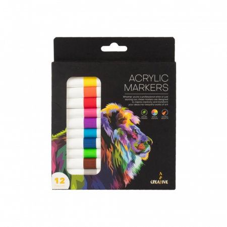 FINE ARTS&GRAPHICS - EU MARKERE ACRILICE CREATIVEART PABLO 12 CULORI/SET 75402