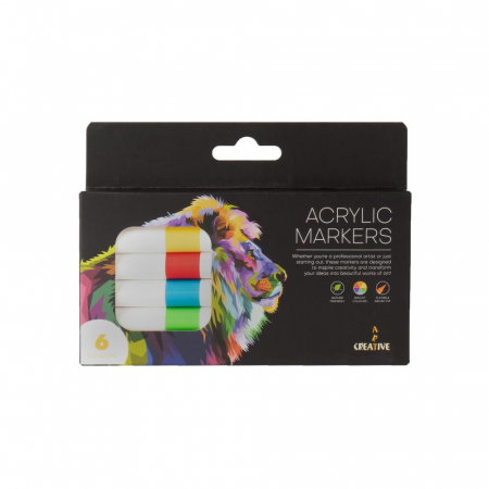 Markere Acrilice - EU MARKERE ACRILICE CREATIVEART PABLO 6 CULORI/SET 75401