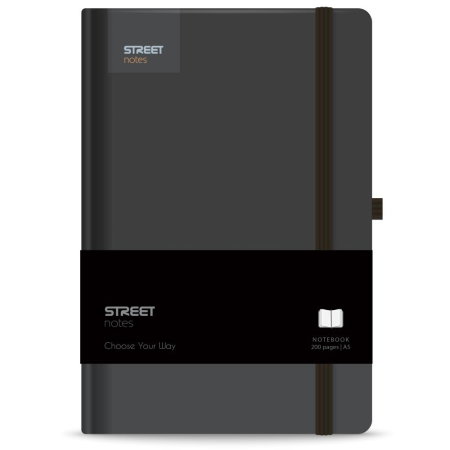 RECHIZITE SCOLARE IPB - NOTES A5 96 FILE, CU ELASTIC, LINII, STREET, CASUAL BLACK 778083
