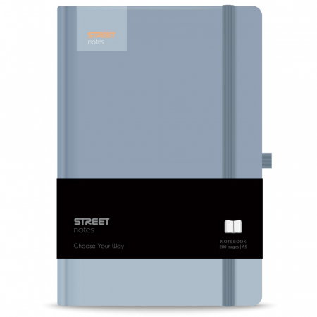 Carnetele notite copii - NOTES A5 96 FILE, CU ELASTIC, LINII, STREET, CASUAL BLUE 778091