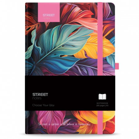 NOTES A5 96 FILE, CU ELASTIC, LINII, STREET FLOWERS PETAL 778082 [1]