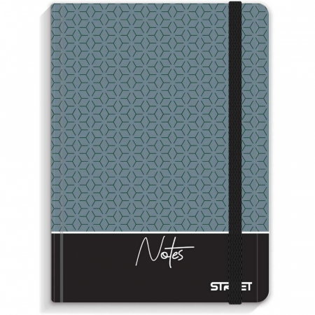 Carnetele, notesuri pt studenti - NOTES A6 96 FILE, CU ELASTIC, LINII, STREET ALBASTRU 65824A