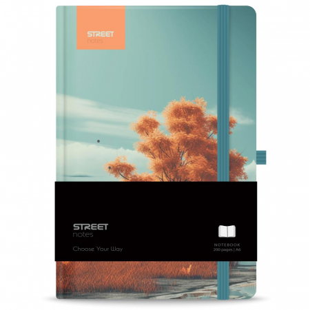 Agende nedatate - NOTES A6 96 FILE, CU ELASTIC, LINII, STREET TREES ENCHANTED 778111