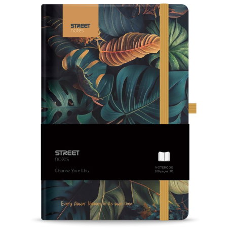 Carnetele, notesuri pt studenti - NOTES B5 96 FILE, CU ELASTIC, LINII, STREET FLOWERS GARDEN 778085