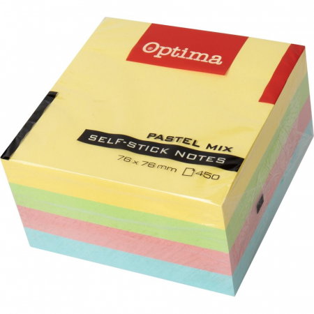 Notite autoadezive pt studenti - POST IT CUB 76*76MM 450F 4 CULORI PASTEL 122916