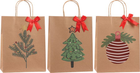 SACOSA CADOU CRACIUN 26*33*12CM ECOW SPECIAL PLUS L XMAS 77682 [1]