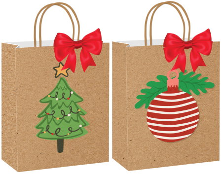 Ambalaje cu Spirit de Sărbătoare - SACOSA CADOU CRACIUN 26*33*12CM ECOW SPECIAL PLUS L XMAS 77682