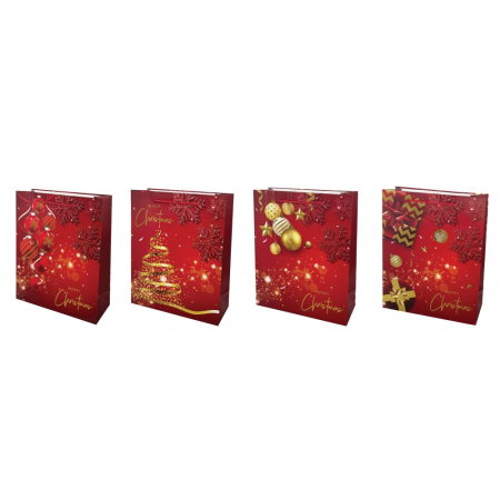 Ambalaje cu Spirit de Sărbătoare - SACOSA CADOU CRACIUN 30*42*12CM DELUXE JUMBO XMAS 71652