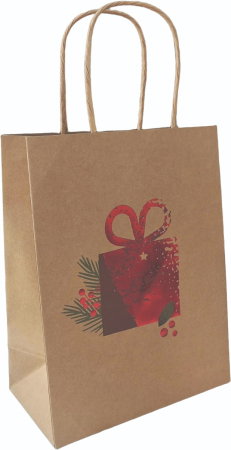 Ambalaje cu Spirit de Sărbătoare - EU SACOSA CADOU CRACIUN DELUXE PLUS L XMAS 32*26*12CM 77684
