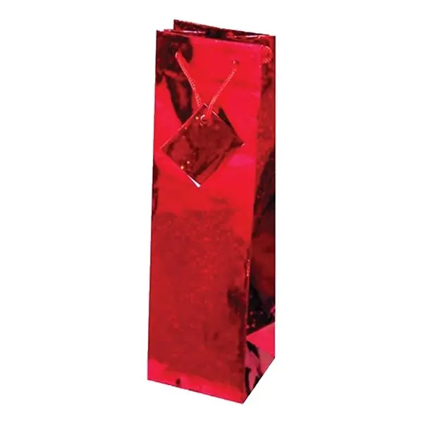 Ambalaje cu Spirit de Sărbătoare - SACOSA CADOU STICLE 13*36*9CM HOLOGRAM RED 71282