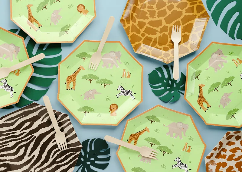 Set 6 Farfurii Carton Safari Spots 23cm Mix TPP115 [1]