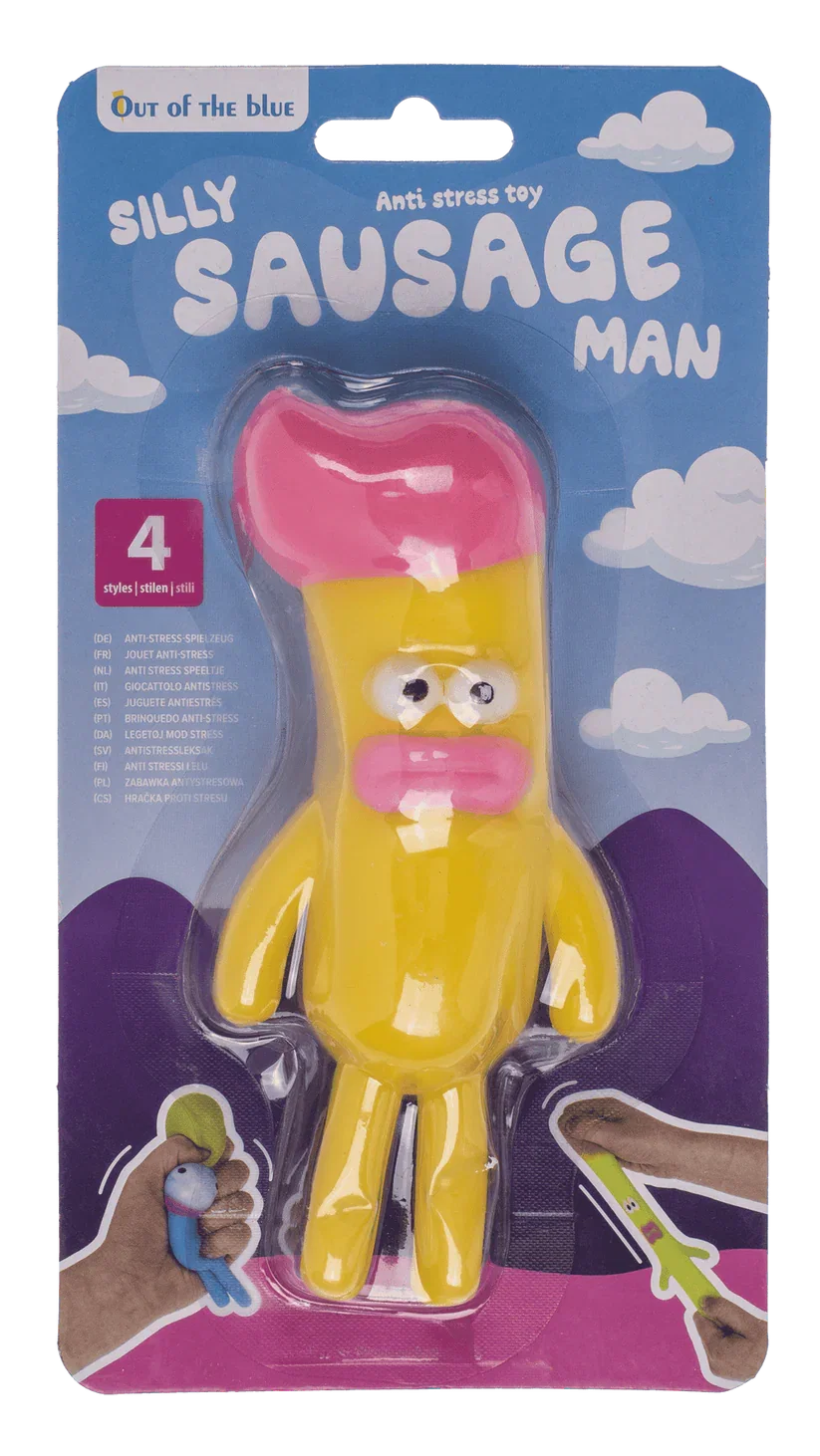 Figurină Squishy Silly Sausage Man 14.5cm - Antistres ipb.ro [1]