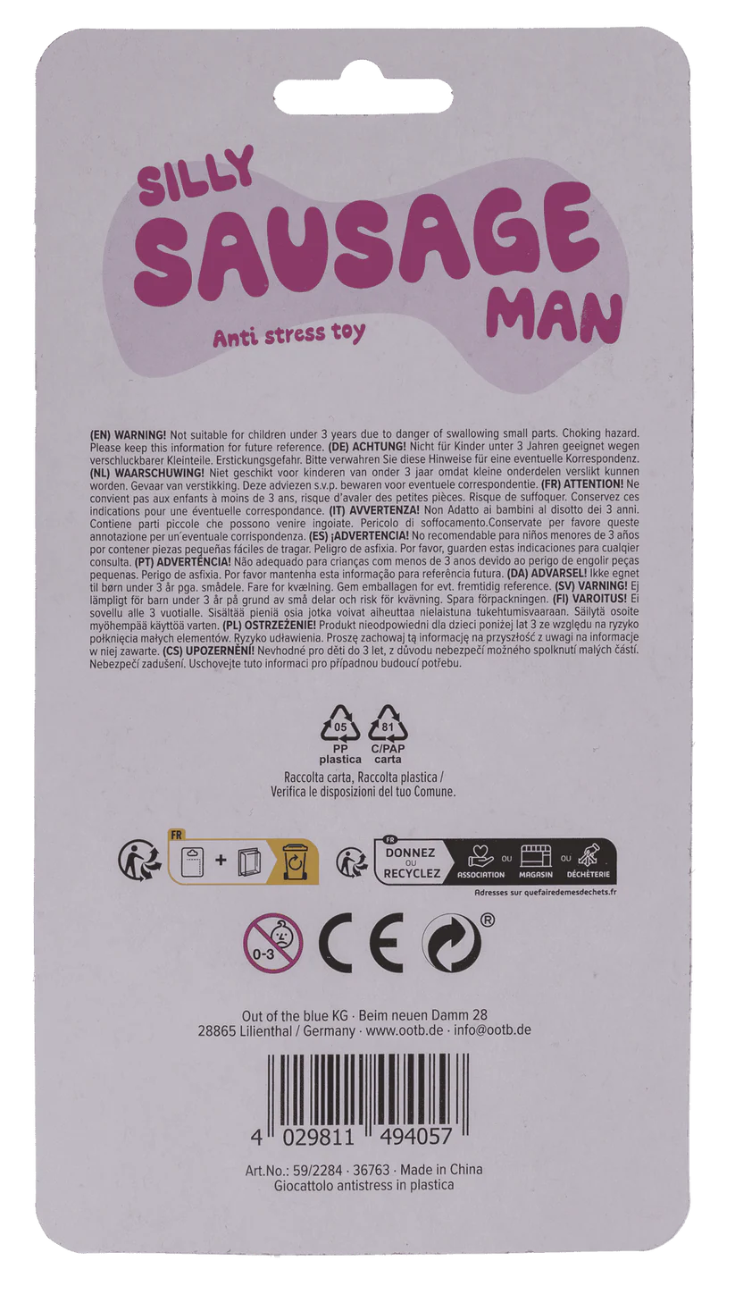 Figurină Squishy Silly Sausage Man 14.5cm - Antistres ipb.ro [13]