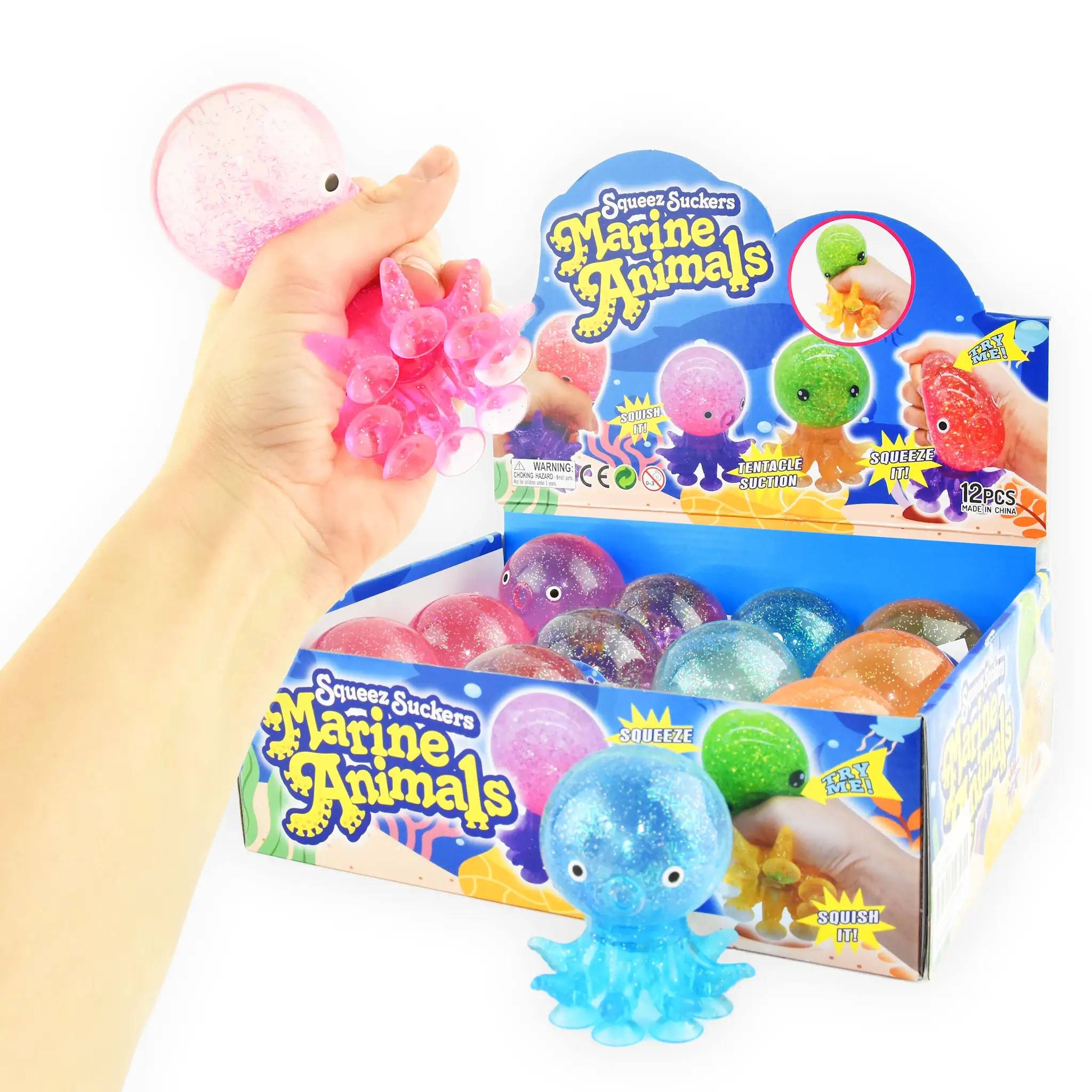 Figurina Squishy Calamar 9cm cu Lichid 54680 - Asortat [1]