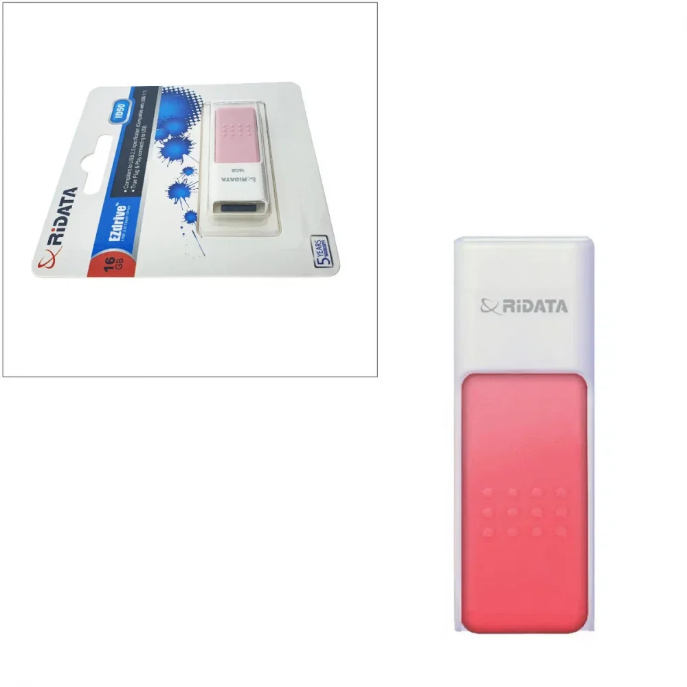 Memorie USB 2.0 RiDATA 16GB Roz Retractabil [1]