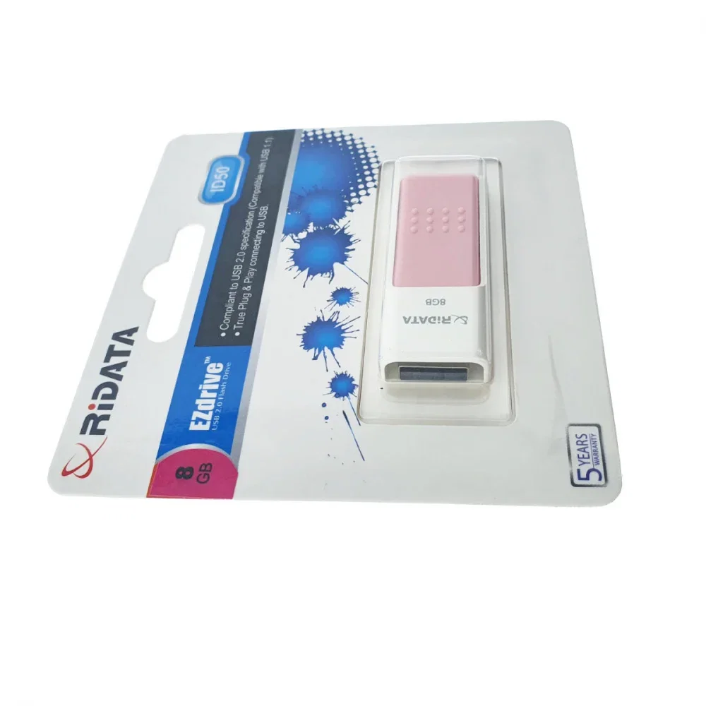 Memorie USB 2.0 RiDATA 8GB Roz Retractabil [1]
