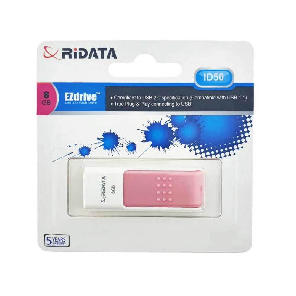 ACCESORII IT - Memorie USB 2.0 RiDATA 8GB Roz Retractabil