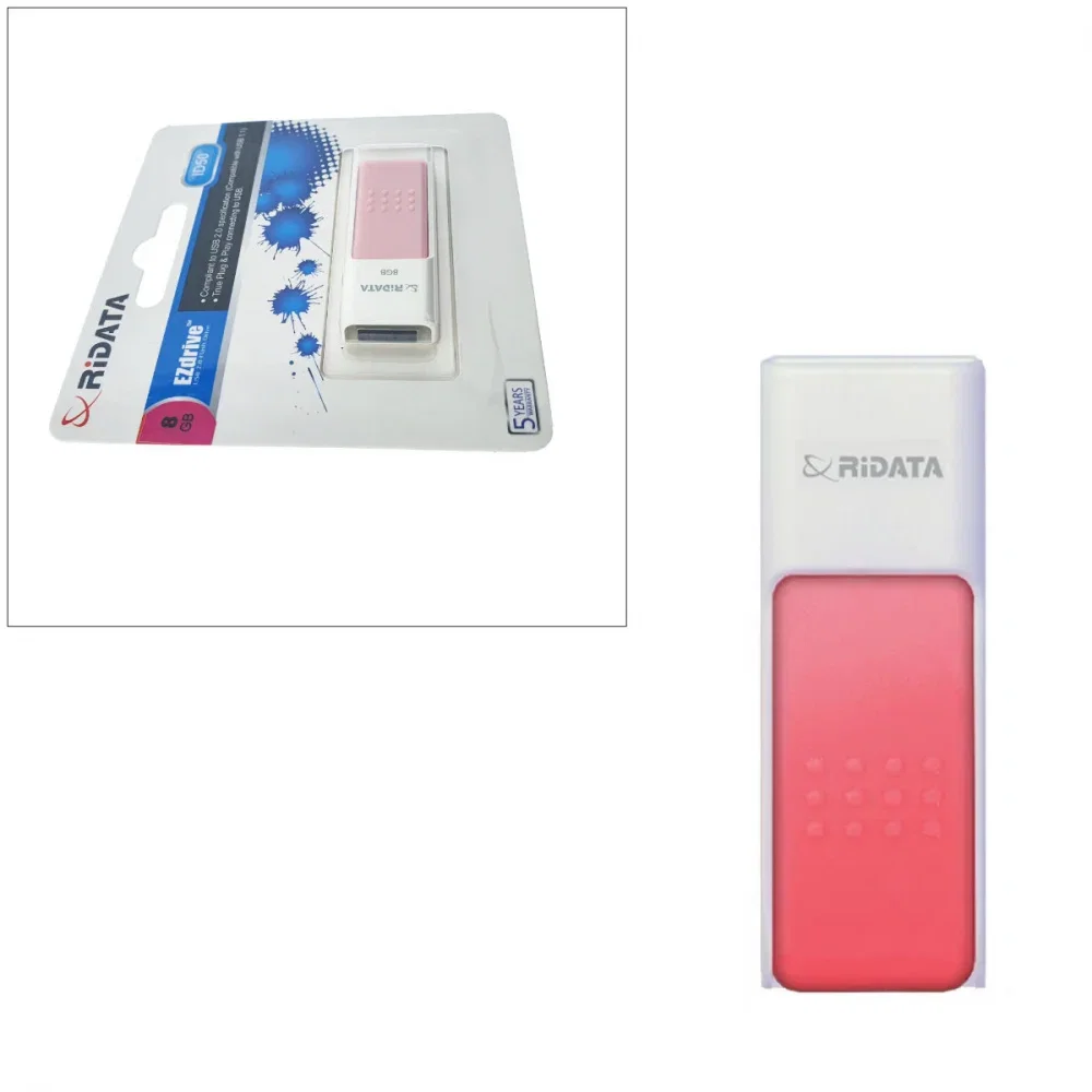 Memorie USB 2.0 RiDATA 8GB Roz Retractabil [2]
