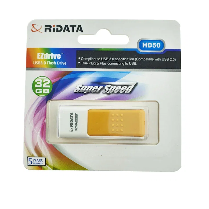 ACCESORII IT - Memorie USB Flash Ridata 32GB HB5 USB 3.0 Portocaliu Retractabil 97997