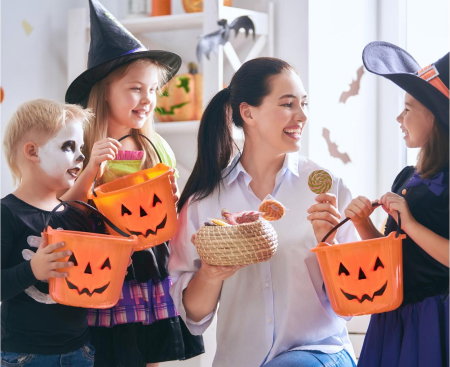 Halloween - Galetusa Dovleac pentru Bomboane 18.5x15cm WUDY-YH