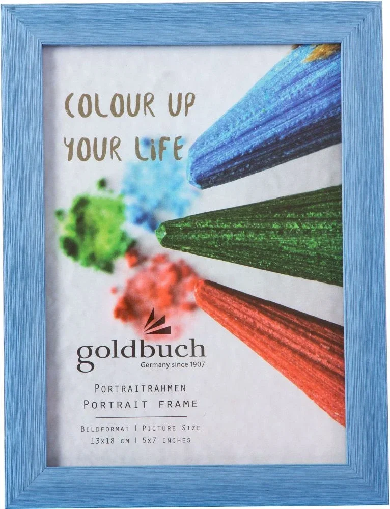 Rame Fotografie - GB RAMA FOTO PLASTIC CU SUPORT 13*18CM ASPECT LEMN COLOR UP ALBASTRU 910303