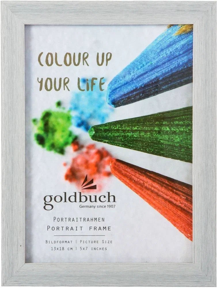 Rame Fotografie - GB RAMA FOTO PLASTIC CU SUPORT 13*18CM ASPECT LEMN COLOR UP GRI DESCHIS 910703