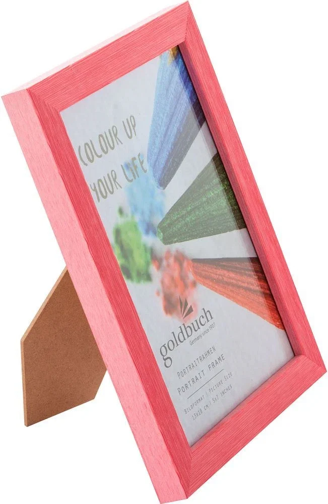 GB RAMA FOTO PLASTIC CU SUPORT 13*18CM ASPECT LEMN COLOR UP ROZ SOMON 910203 [1]