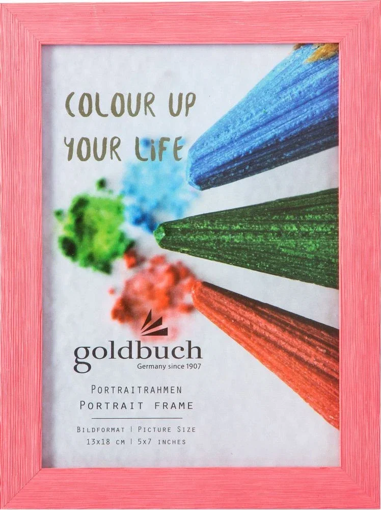Rame Fotografie - GB RAMA FOTO PLASTIC CU SUPORT 13*18CM ASPECT LEMN COLOR UP ROZ SOMON 910203
