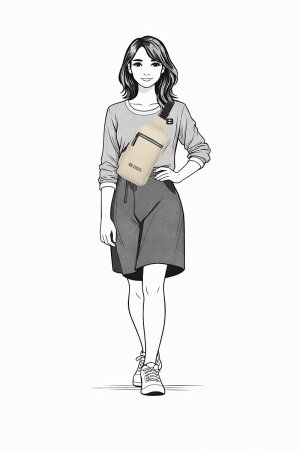 Geantă Crossbody Impermeabilă Enrico Benetti Bergen Taupe Light [4]