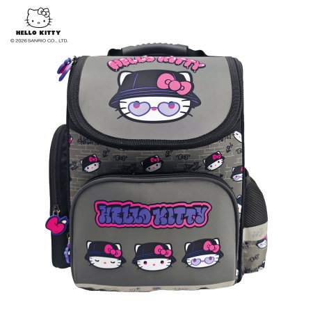 Ghiozdane/ Rucsaci/ Trollere - Ghiozdan Ergonomic Hello Kitty Grey 15L