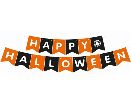 DE SEZON - Ghirlanda Hartie Happy Halloween Orange Black 250cm NP-GIHP