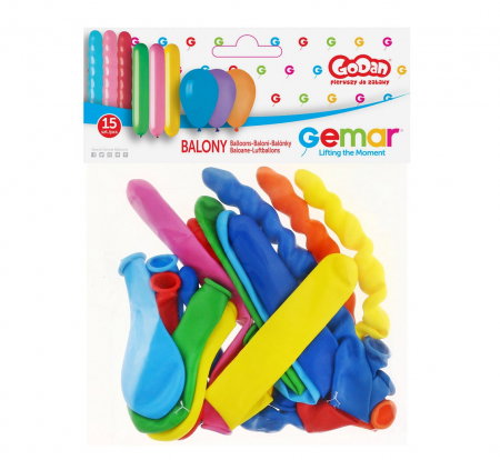 GOD BALOANE Balloons Premium, various shapes, 15/set GB/PG33 [1]