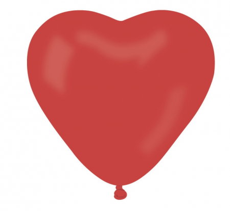 Baloane latex - GOD BALOANE CR pastel , Heart without overprint, 16cm, red 45, 100/set CR6/45