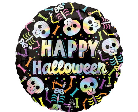 ARTICOLE PARTY - BALON FOLIE ALUMINIU Iridescent Bare Bones Halloween, 45cm 4793501