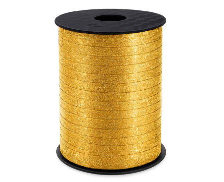 DE SEZON - RAFIE PLASTIC LUCIOASA 0.5cm*458m, auriu glitter GT-5MP22