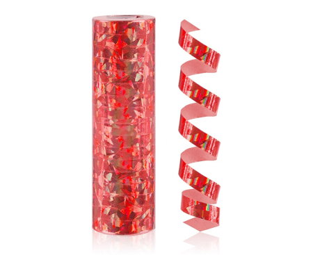 Bannere/ Ghirlande/ Cordoane - CORDON HARTIE Holographic Streamer, red, 4m PZ-SHCZ
