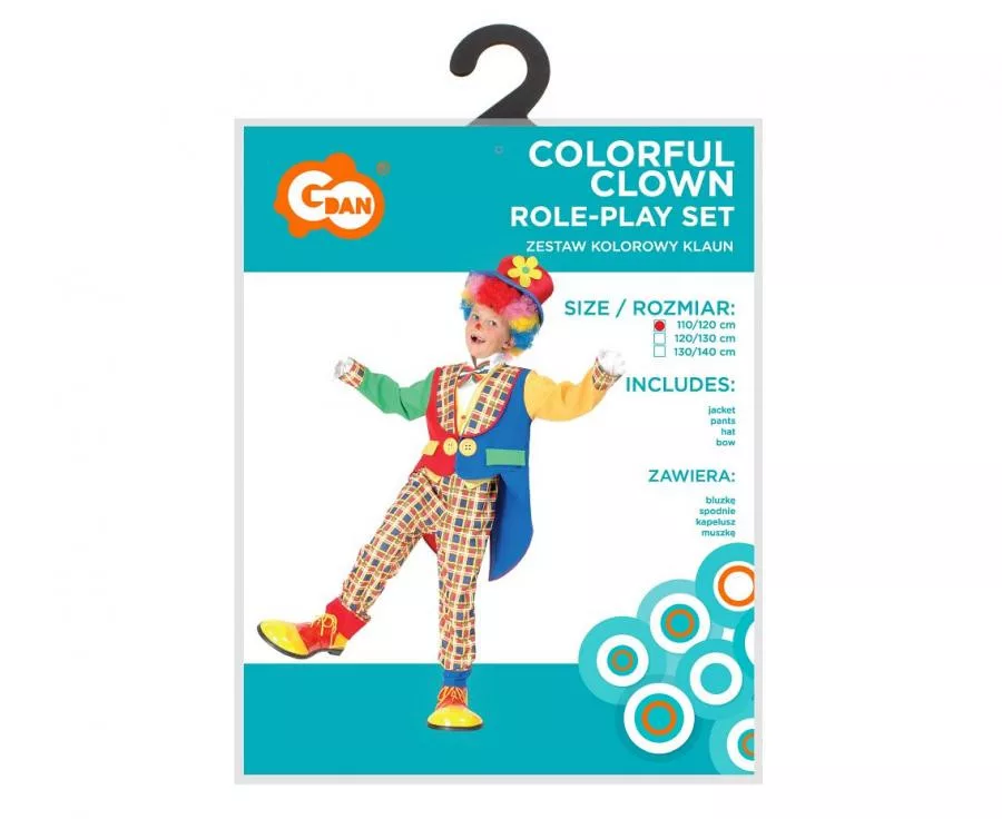 GOD COSTUM PENTRU COPII 110/120CM COLORFUL CLOWN SL-KW11 [3]
