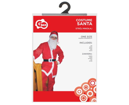 COSTUM PT ADULTI MOS CRACIUN MARIME UNICA ROSU NW-SDMI [1]