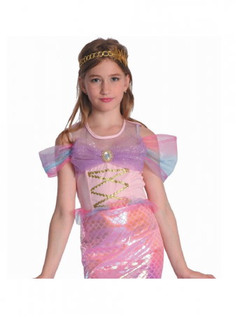 GOD COSTUM PT COPII 110/120 CM SIRENA ROZ SL-RS11 [1]