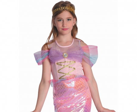 GOD COSTUM PT COPII 120/130 CM SIRENA ROZ SL-RS12 [1]