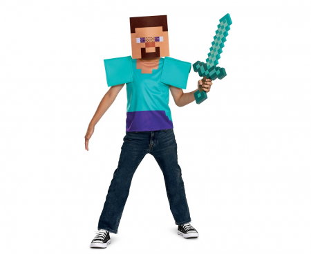 GOD COSTUM PT COPII M, 7-8 ANI STEVE ESSENTIAL-MINECRAFT 162429K-20L [2]