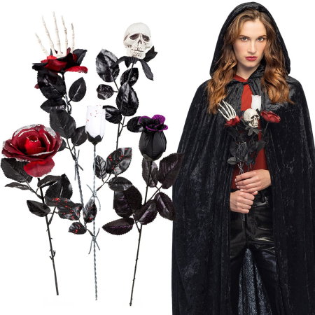 DE SEZON - DECORATIUNE HALLOWEEN MIX FLORI, 5 MODELE 45CM 72149