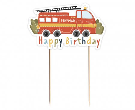 ARTICOLE PARTY - GOD DECORATIUNI DIN LEMN PENTRU TORT Fireman, 13x7.7cm RV-DPTF