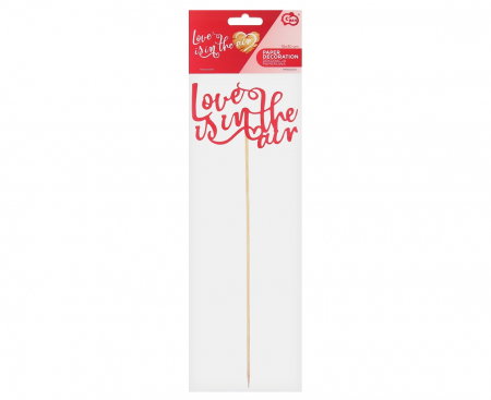 GOD DECORATIUNI DIN LEMN PENTRU TORT Love is in the air, 10*30cm RV-DPLO [3]