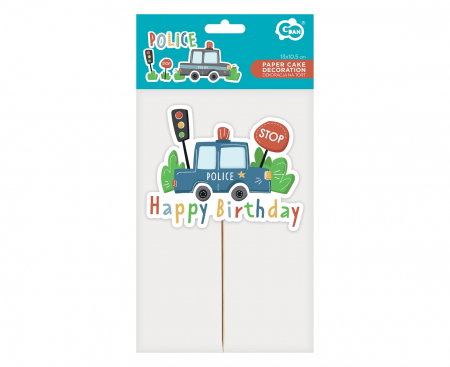 GOD DECORATIUNI DIN LEMN PENTRU TORT Police, 13x10.5cm RV-DPTP [1]