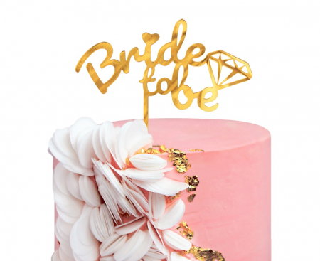 GOD DECORATIUNI PENTRU TORT Acrylic, Bride to Be, gold, 15*16cm PF-DABB [1]