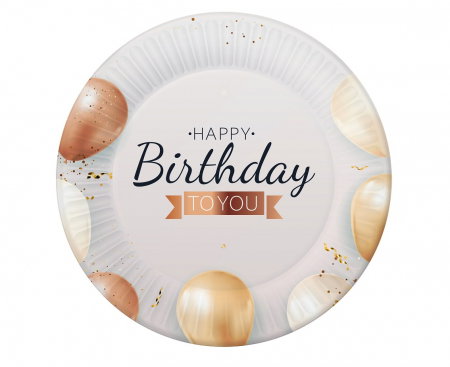 Happy birday "elegant" - GOD FARFURII CARTON Happy Birthday, 18CM, 6/SET PG-TAHB