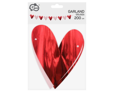 Bannere/ Ghirlande/ Cordoane - GHIRLANDA DIN HARTIE Hearts, 200cm PF-GPSB